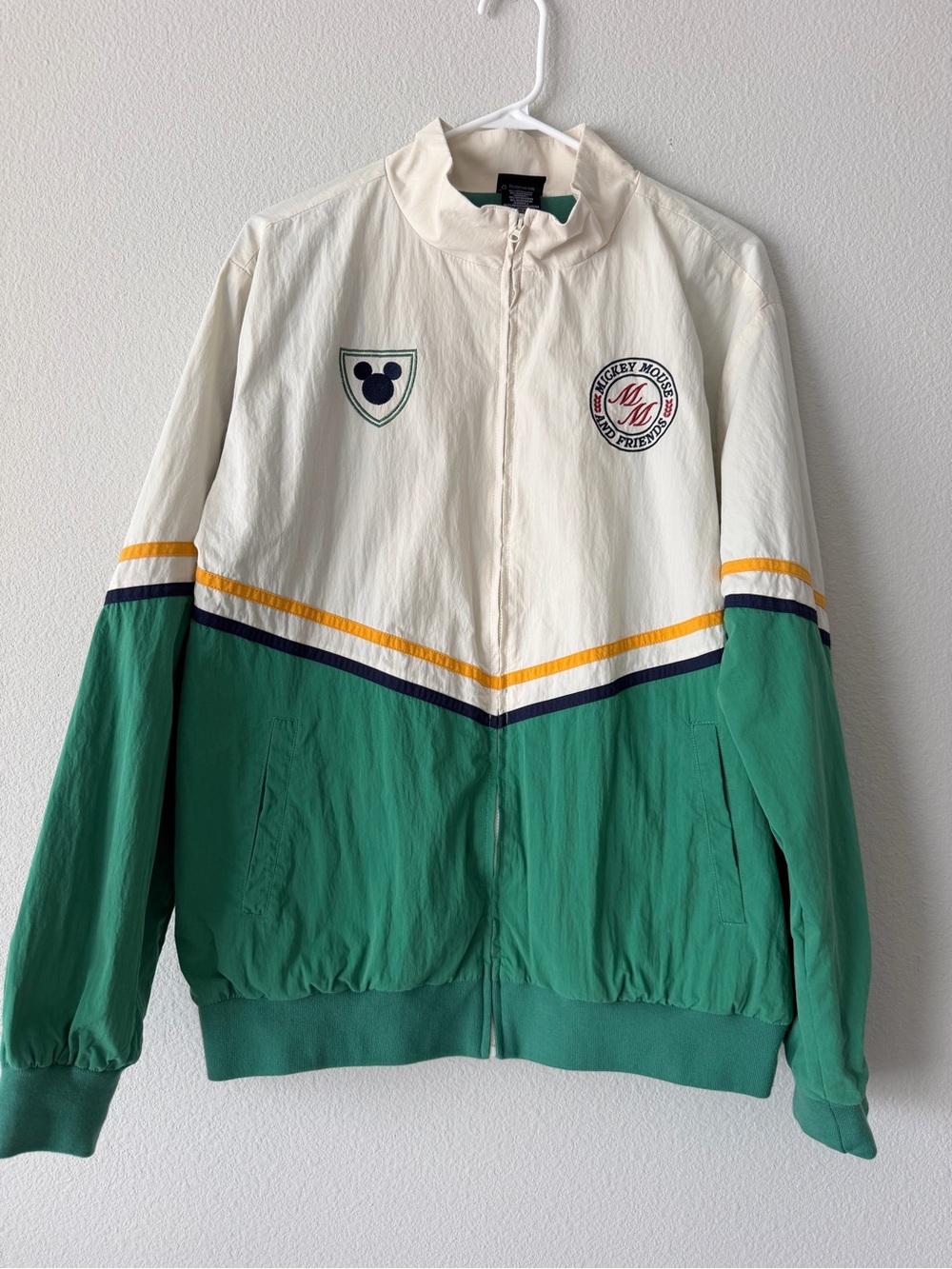 Disney BoxLunch Mickey Mouse Country Club Windbreaker Jacket Medium Colorblock M